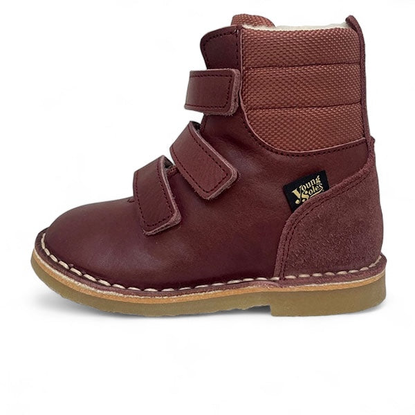 Ernest Kids Wool-Lined Boot Berry Leather