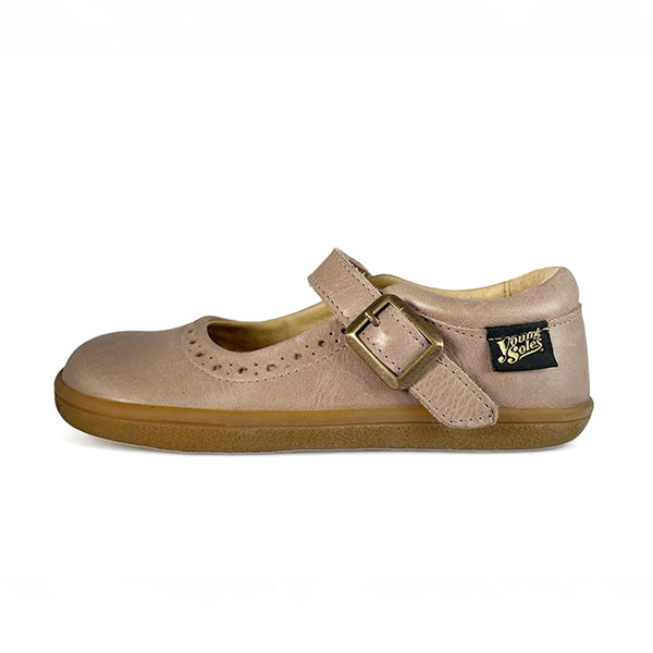 Holly Mary Jane Kids Barefoot Shoe Rose Leather