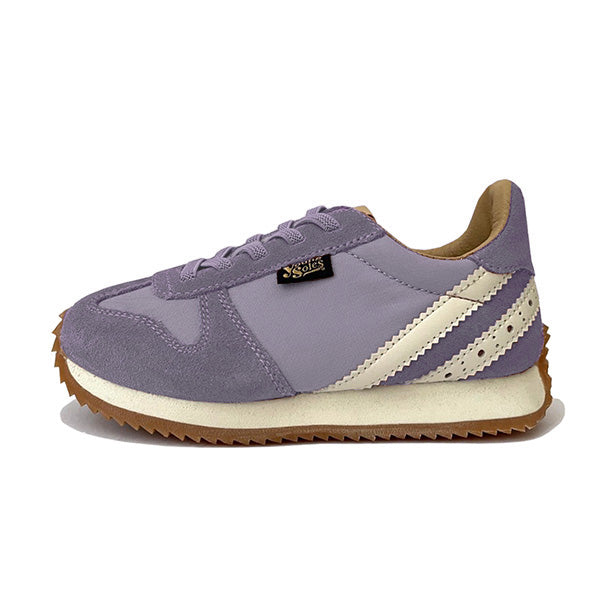 Keegan Kids Sneaker Lilac Textile and Suede