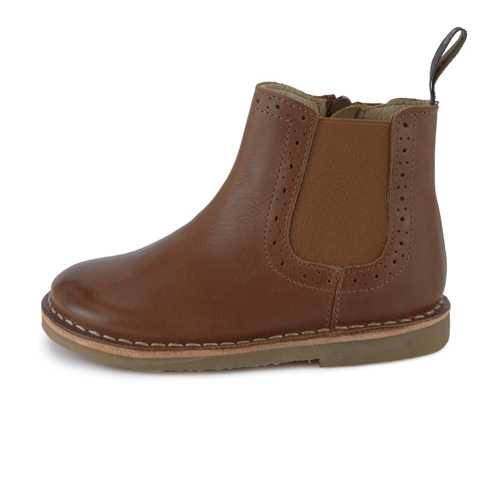 Marlowe Kids Chelsea Boot Tan Burnished Leather