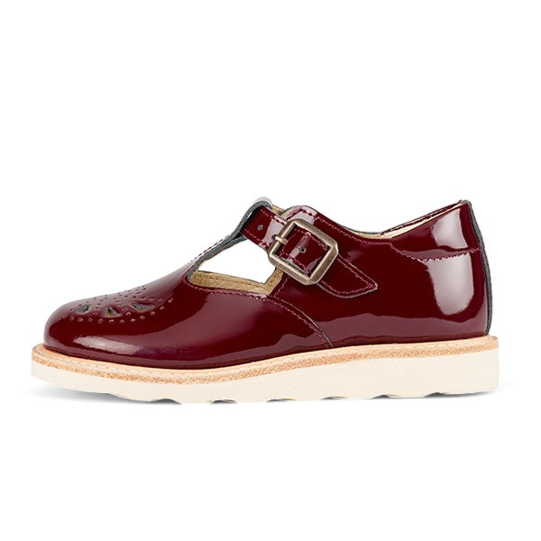 Rosie T-Bar Kids Shoe Cherry Patent Leather