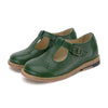 Dottie T-Bar Kids Shoe Pea Green Leather