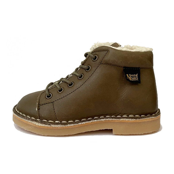 Fletcher Wool Kids Monkey Boot Dry Pine Leather