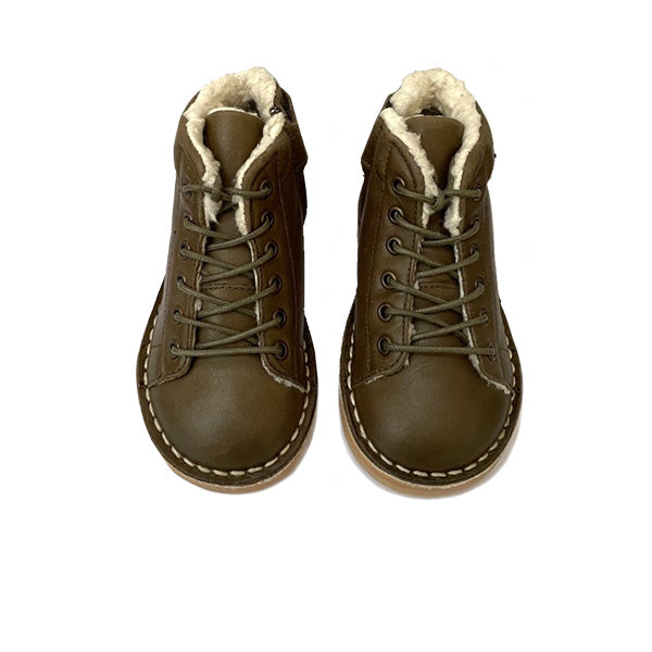 Fletcher Wool Kids Monkey Boot Dry Pine Leather