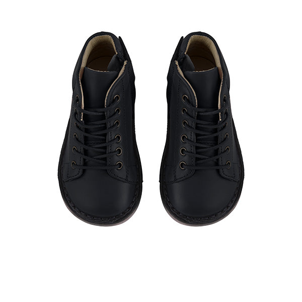 Fletcher Kids Monkey Boot Black Leather