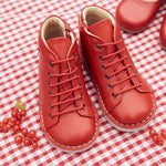 Fletcher Kids Monkey Boot Red Leather