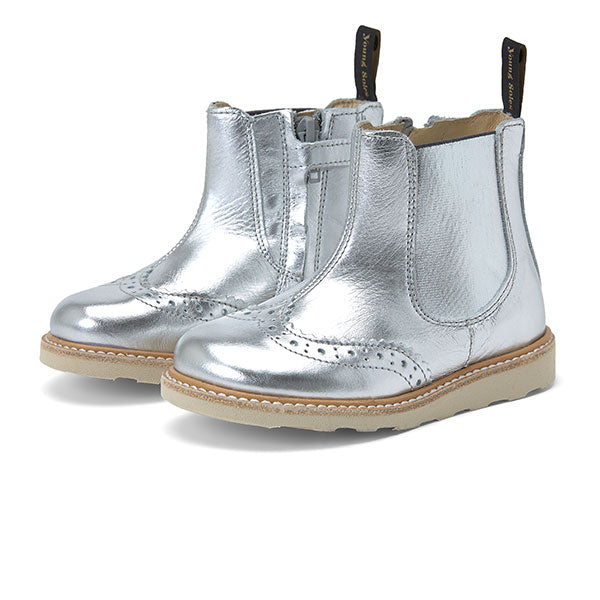 Francis Kids Chelsea Boot Silver Leather