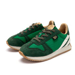 Keegan Sneaker Racing Green Textile and Suede