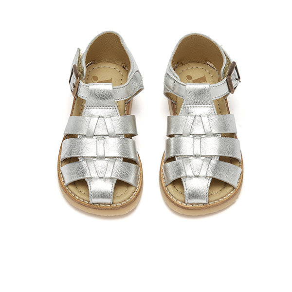 Noah Kids Fisherman Sandal Silver Leather