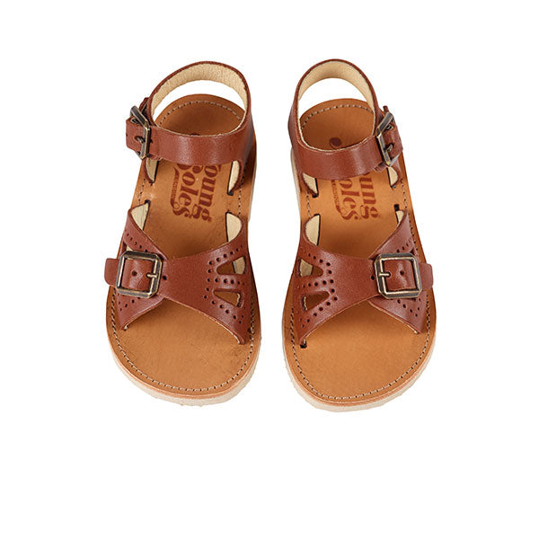 Pearl Kids Sandal Chestnut Brown Leather