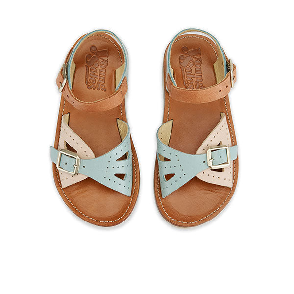 Pearl Kids Sandal Multi-Block Pale Leather