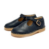 Penny Vegan T-Bar Kids Shoe Navy Synthetic Leather