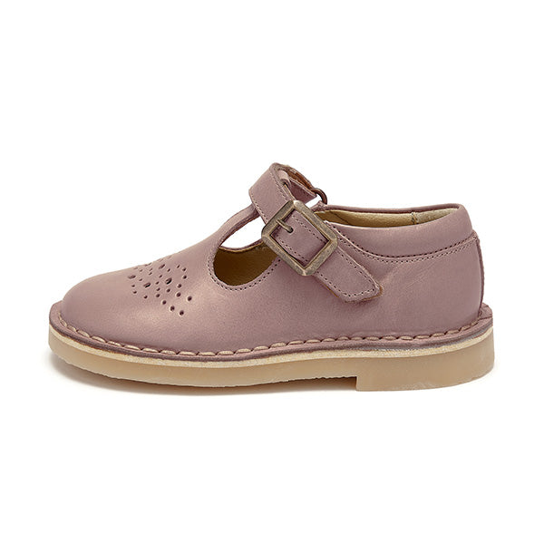 Penny T-Bar Kids Shoe Rose Leather