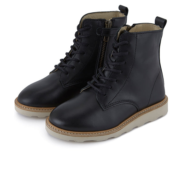 Rodney Kids Derby Boot Black Leather