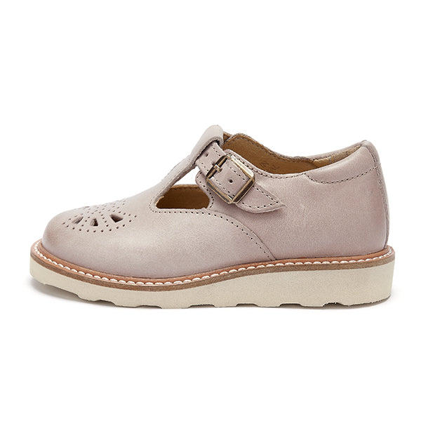 Rosie T-Bar Kids Shoe Mink Leather