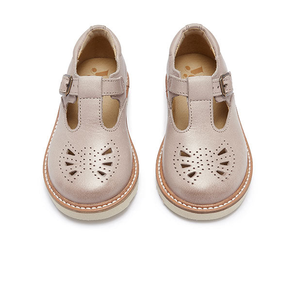 Rosie T-Bar Kids Shoe Mink Leather