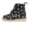 Sidney Brogue Kids Boot Snoopy Print Black Leather