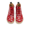 Sidney Brogue Kids Boot Snoopy Print Red Leather