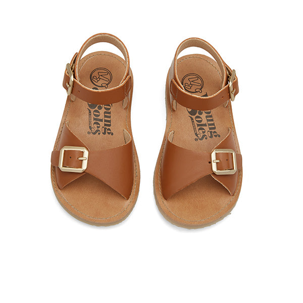 Sonny Vegan Kids Sandal Chestnut Brown Synthetic Leather