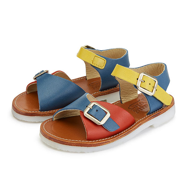 Sonny Kids Sandal Multi-Block Retro Leather