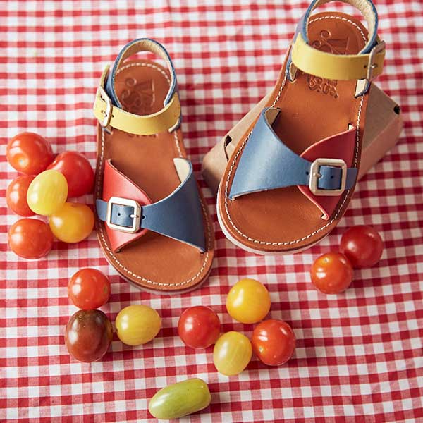 Sonny Kids Sandal Multi-Block Retro Leather