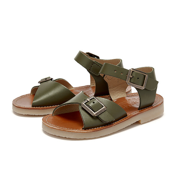 Sonny Kids Sandal Olive Leather