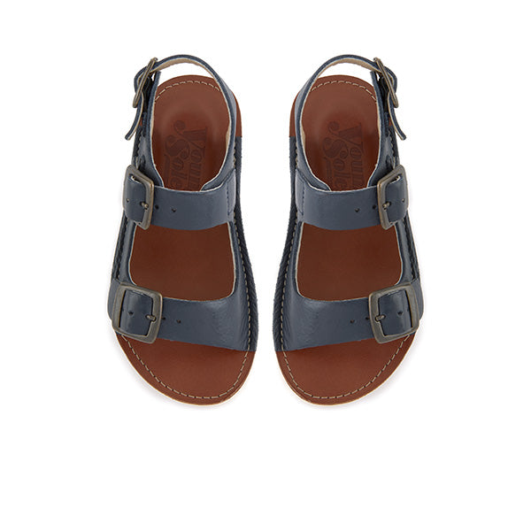 Spike Kids Sandal Navy Leather