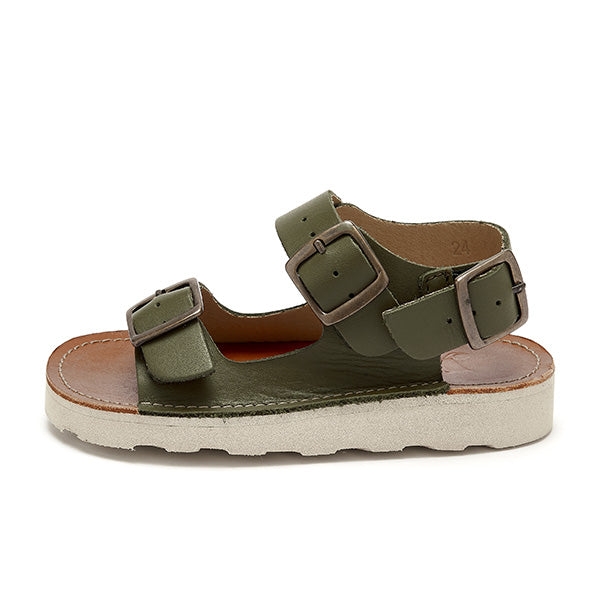 Spike Sandal Olive Leather